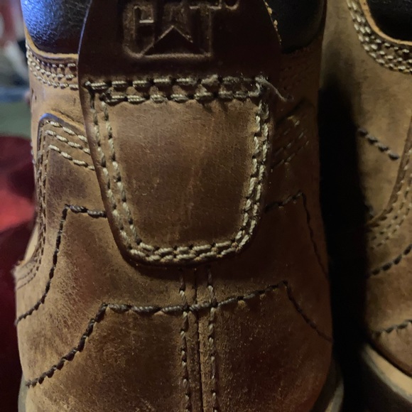 Men’s Caterpillar Work Boots, Brown, Size 10, Used Condition, No Holes or Rips - Picture 2 of 4